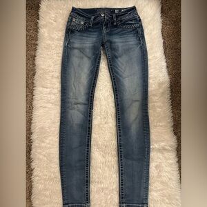 Miss Me Women's Faded Blue Skinny Jeans